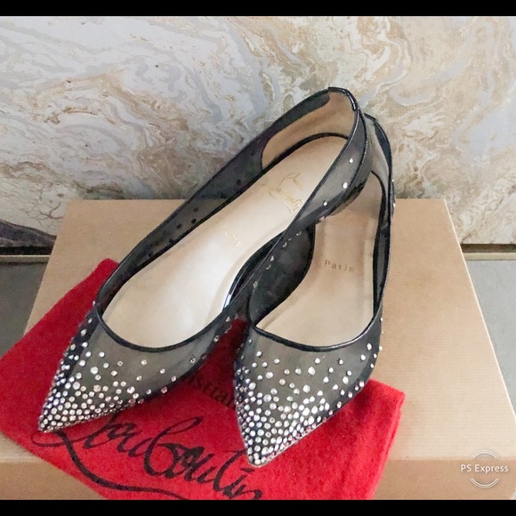 Christian Louboutin Shoes - Christian louboutin Strass Crystal Leather flat